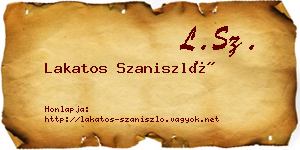 Lakatos Szaniszló névjegykártya